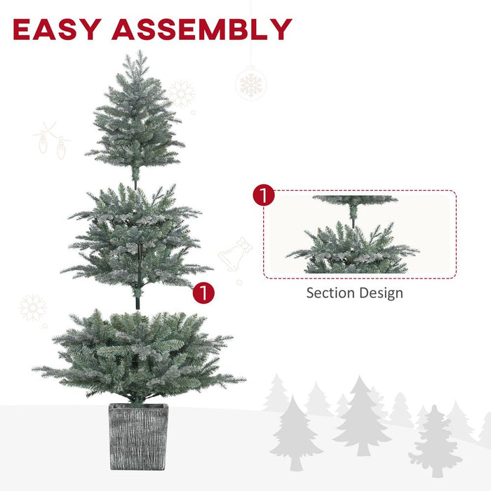 5ft Artificial Christmas Tree Xmas Decoration  Pot Stand and 1140 Tips HOMCOM