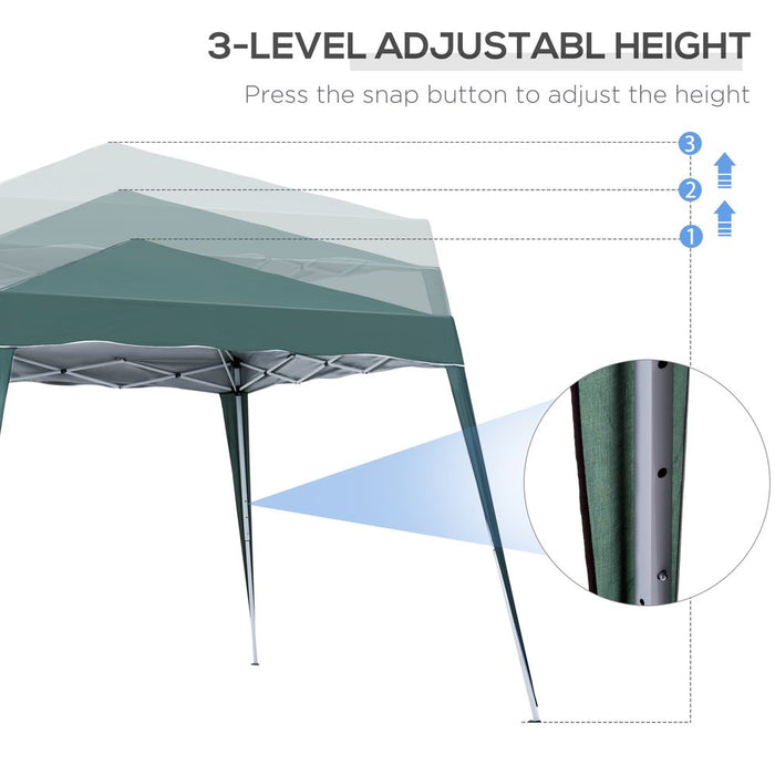 Garden Pop up Gazebo Tent Party Water-resistant Green 2.5M Outsunny