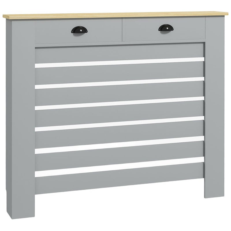 HOMCOM Radiator Cover with Drawer, Horizontal Slat, 78cm