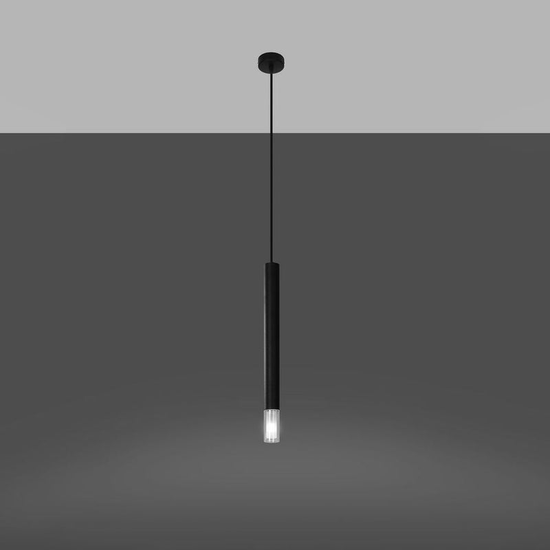 Pendant lamp steel, glass Wezyr modern Design G9