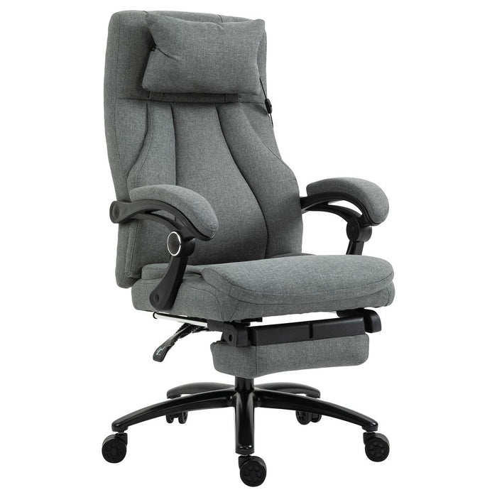 Vibrating Massage Office Chair: 360° Swivel, 2-Point Pillow, USB Power