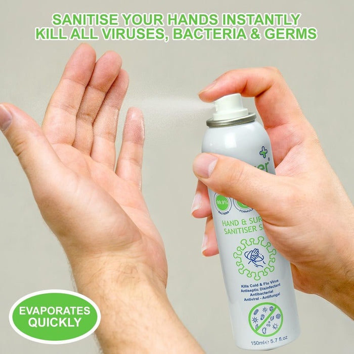 Virolizer Hand & Surface Sanitiser Spray 150ML - Kills 99.9% Bacteria - Antibacterial Formula - 70% Alcohol Content