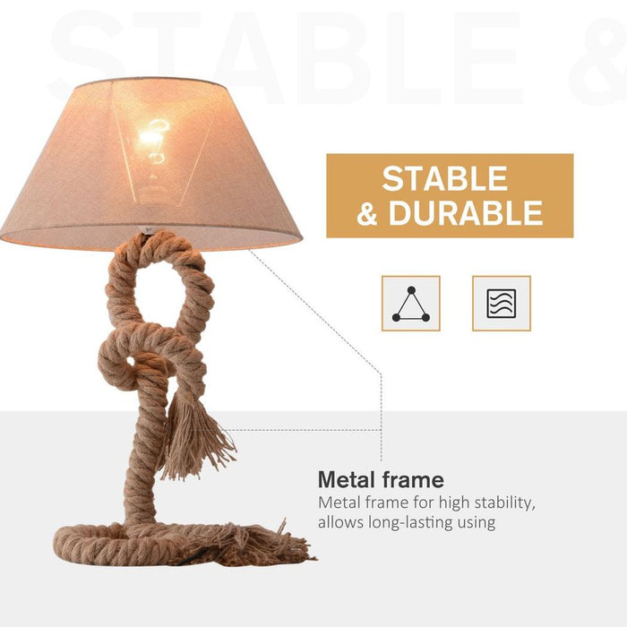 Table Lamp Indispensable Nautical Twisted Rope E27 Base Bedside Light