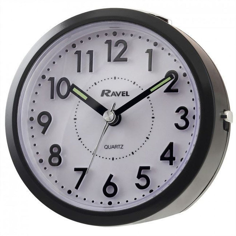 Ravel Black Round Tilt Alarm Clock RC029.3