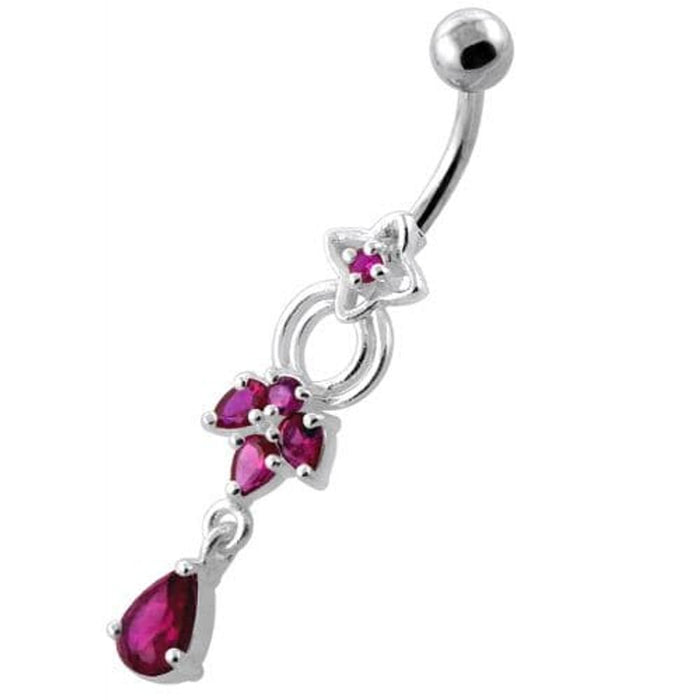 Fancy Jeweled Dangling Navel Belly Ring