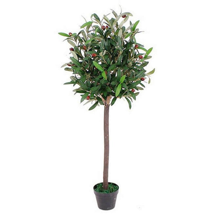 Premium 90cm Olive Tree: Realistic UK Artificial Plant, Black Pot