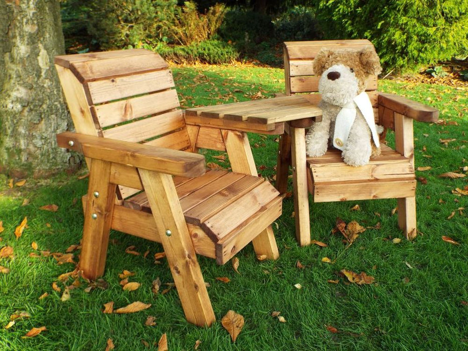 Sustainable Kids Twin Set: Charles Taylor Little Fella's Armchair + Angled Tray. UK-Made, Rustproof Bolts. 10yr Rot Free Guarantee.