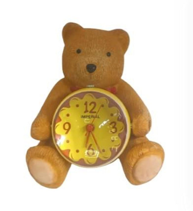 Vintage Gold Miniature Teddy Clock - High Quality, Limited Stock!