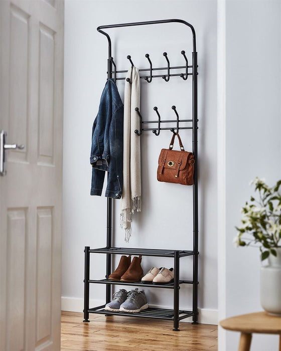 Multi Functional Coat Rack and stand With Shoe Rack Storage Solution