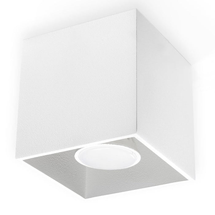 Modern LED Square Ceiling Lamp - White, GU10 Bulb, Loft Design - High Quality & Attention to Detail