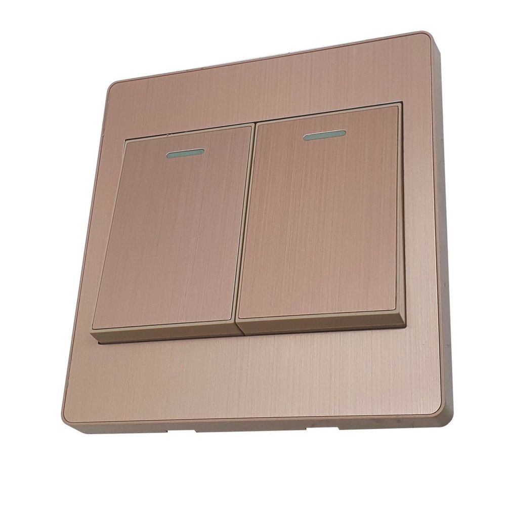 Certified 1/2/3 Gang Wall Switch | Brushed Gold/Textured Cream/White ...