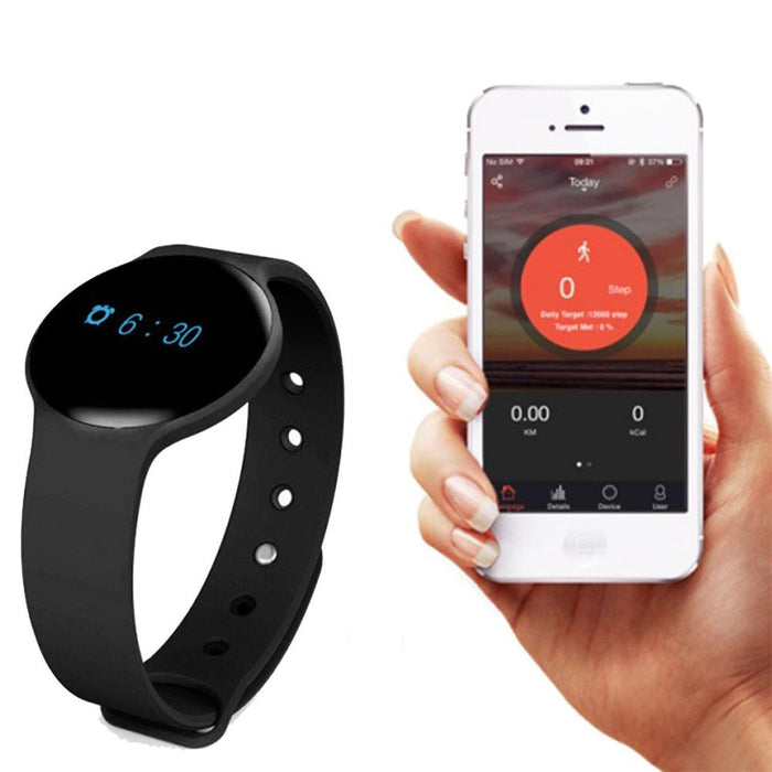 Bas-Tek Sport Bluetooth Fitness Tracker - Black | Lightweight, High Quality