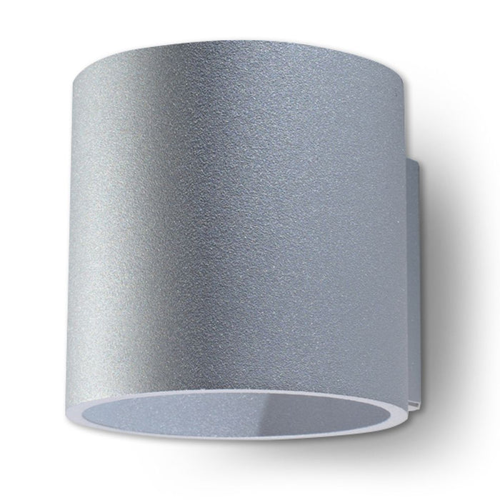 ORBIS 1 Grey Round Wall Lamp - Modern Loft Design, LED G9