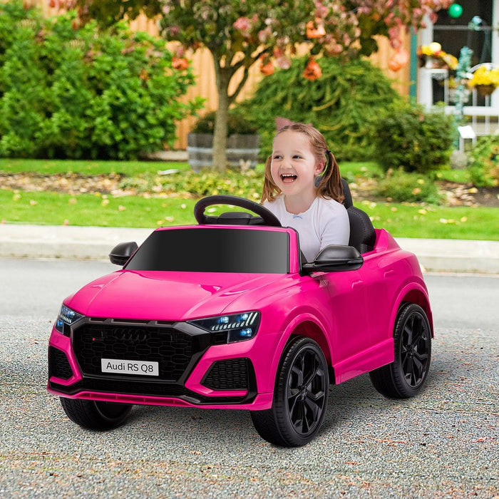 Audi RS Q8 6V Kids Electric Ride On Car Toy w/ Remote Control Pink HOMCOM