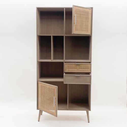 189CM WOODEN DISPLAY CABINET