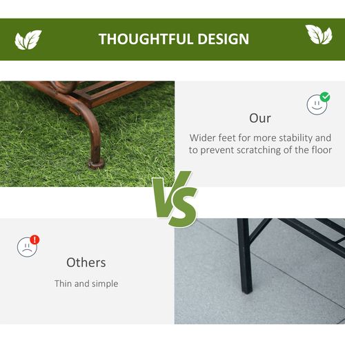 3 Tier Stair Style Metal Plant Stand, Flower Pot Holder Display Shelf