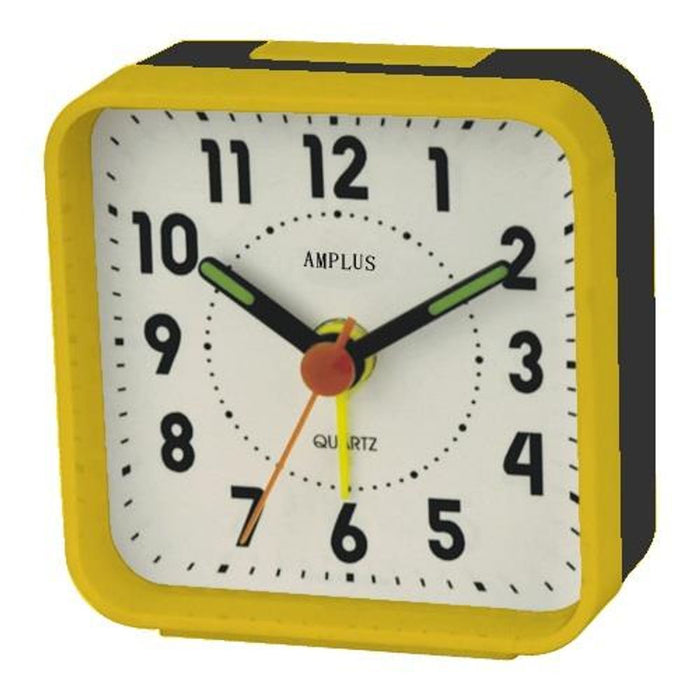 Amplus Bedside Travel Alarm Clock - Yellow, Analog, High Quality