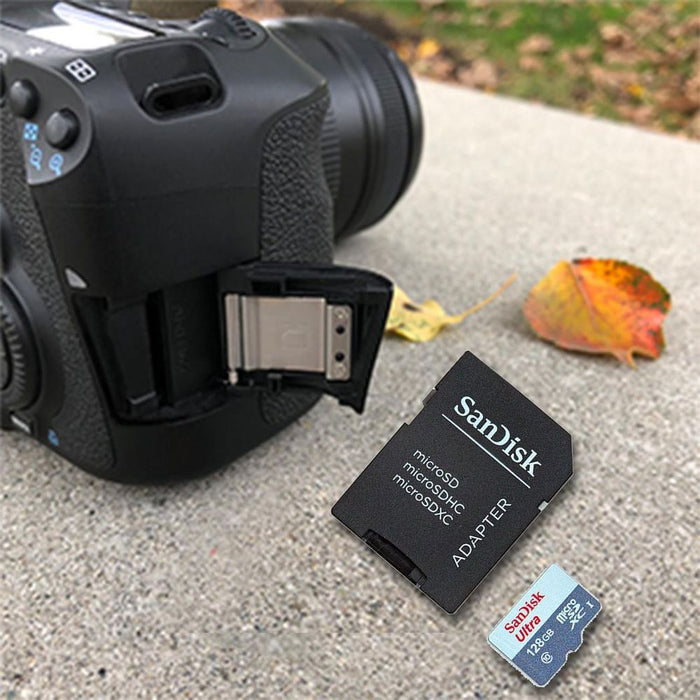 SanDisk Ultra 128 GB - microSDXC Card: Class 10, Fast Transfer, Waterproof, Shockproof