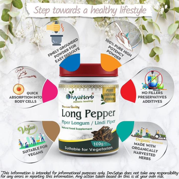 Premium Long Pepper Powder - Best Quality Pippali - Aromatic & Unique Herbal Spice: 80g