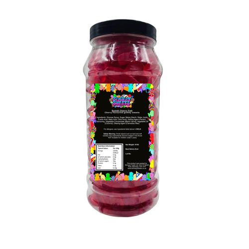 Cherry Fish Gummy Sweets Jelly Retro Sweets Gift Jar - 815g
