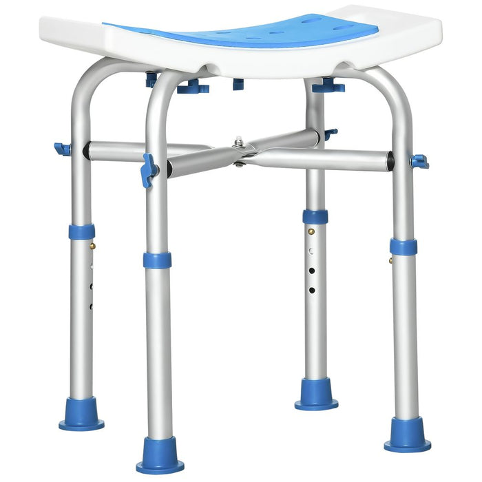 Adjustable Shower Stool with Suction Foot Pads for Elderly Disabled