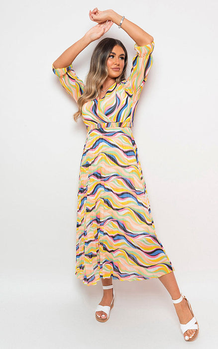 Stunning Long Sleeve Maxi Dress with Belt - High-Quality & Versatile - Perfect for Any Occasion!