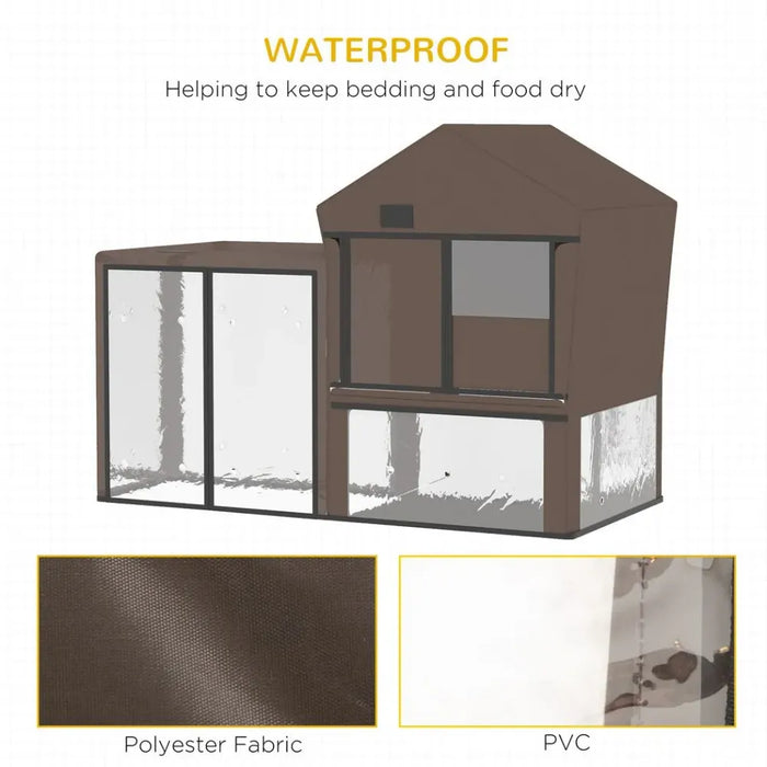 Protective Rabbit Hutch Cover, Water-Resistant and UV-Resistant - Ideal for Bunny and Guinea Pig Cages - High-Quality Material