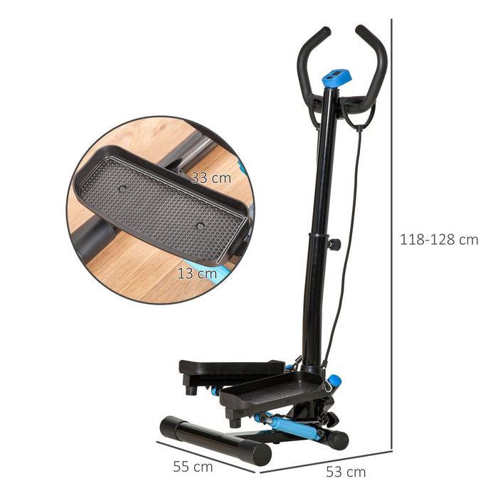 HOMCOM Adjustable Twist Stepper Step Machine For Home Gym Aerobic Workout