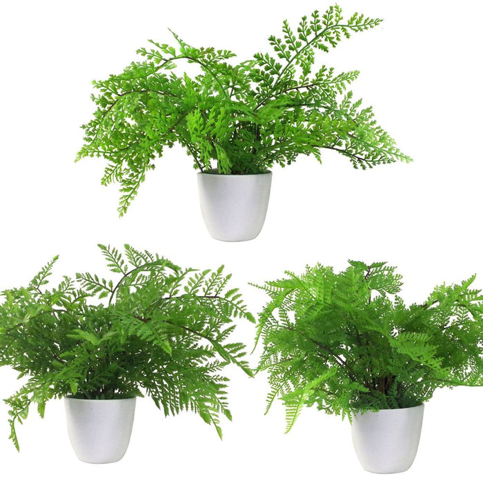 Premium Pack of 3 x 30cm Artificial Ferns - Lifelike and Realistic - Botanik UK