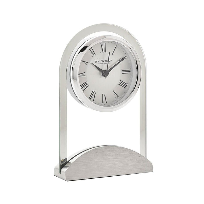 Stunning Wm.Widdop Glass Panel Mantel Clock - Top Quality!