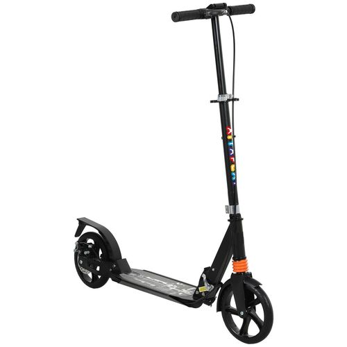 AIYAPLAY Kids Scooter, Foldable Kick Scooter w/ Adjustable Handlebar, Black