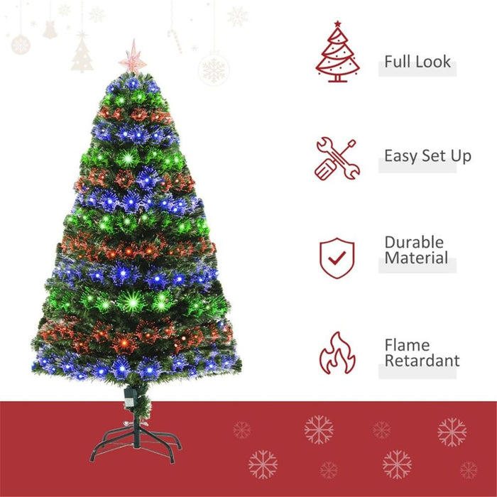 5 ft Christmas Tree Artificial Green with LED lighting