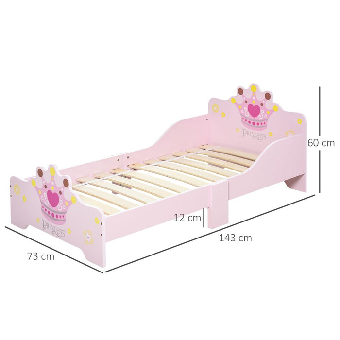 Premium Kids Wooden Princess Crown Bed with Safety Side Rails – Best Quality & Design