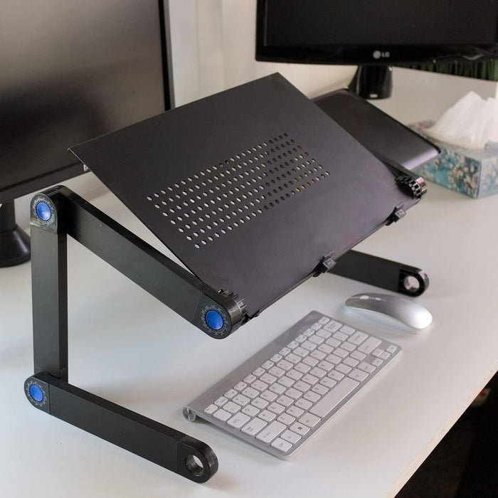 Aquarius Universal Laptop Stand: Adjustable, Durable, Compact Design - Black