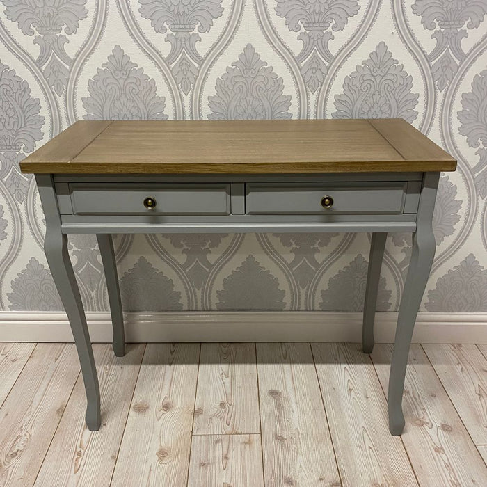 Stunning 90CM Wooden 2 Drawer Hall Table - Hand Finished, High Quality