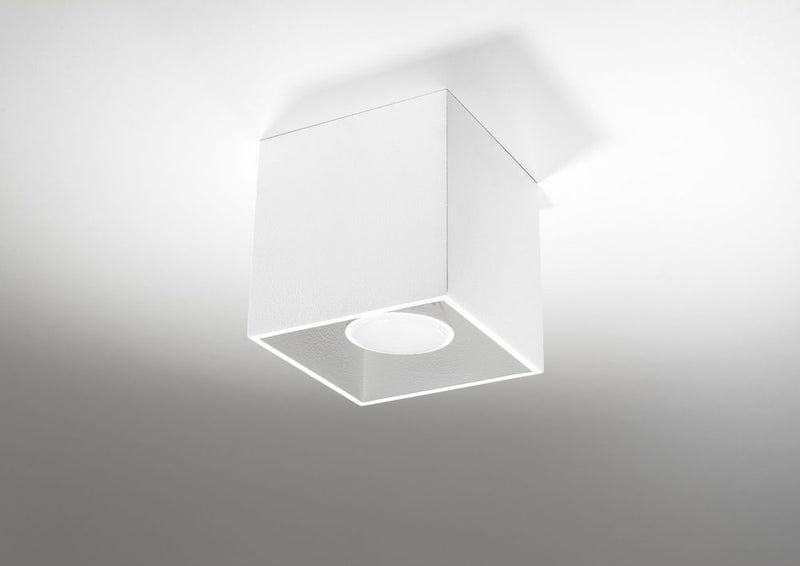 Modern LED Square Ceiling Lamp - White, GU10 Bulb, Loft Design - High Quality & Attention to Detail