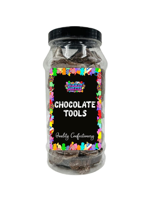 Delicious Milk Chocolate Tools Shapes - Retro Sweets Gift Jar