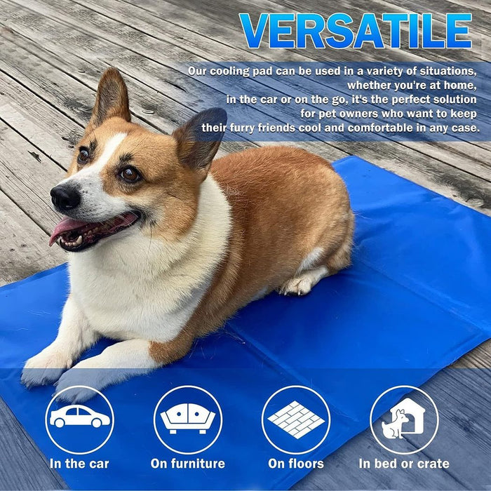 Pet Self Cooling Mat Cool Pad Non-Toxic Cushion Bed Blanket Dog Cat Puppy