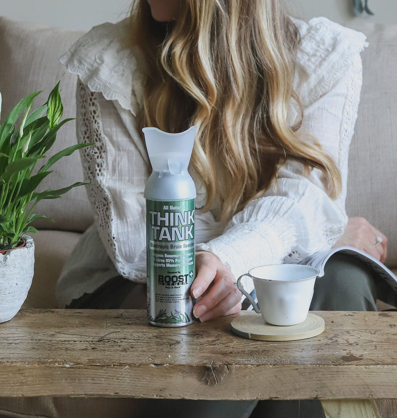 95% pure oxygen with the essential oil aroma of Organic Rosemary, 100% natural