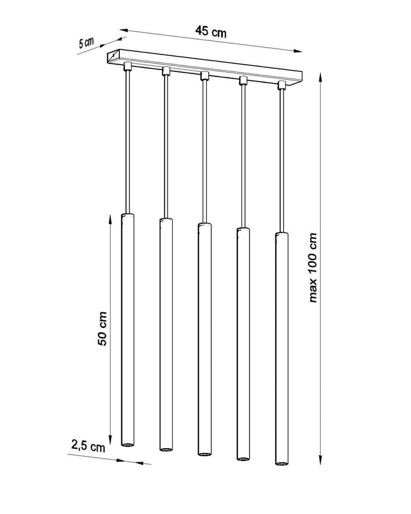 Black Round Tube Pendant Lamp | Modern Loft Design | LED | High Quality