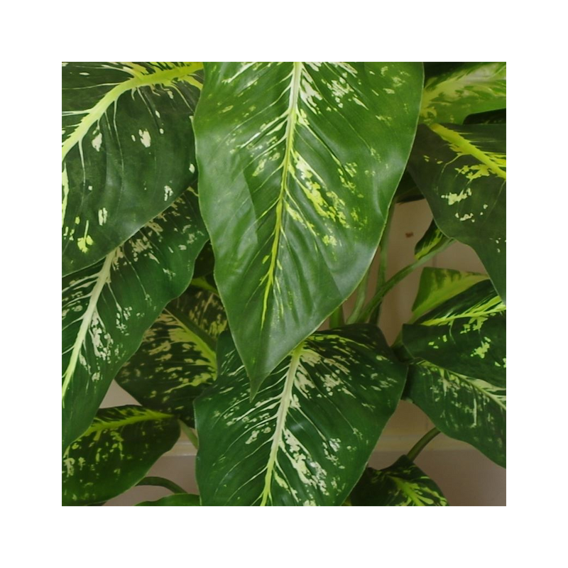 100cm Large Fox's Aglaonema Realistic Tree Artificial Plant with Gold Metal Planter