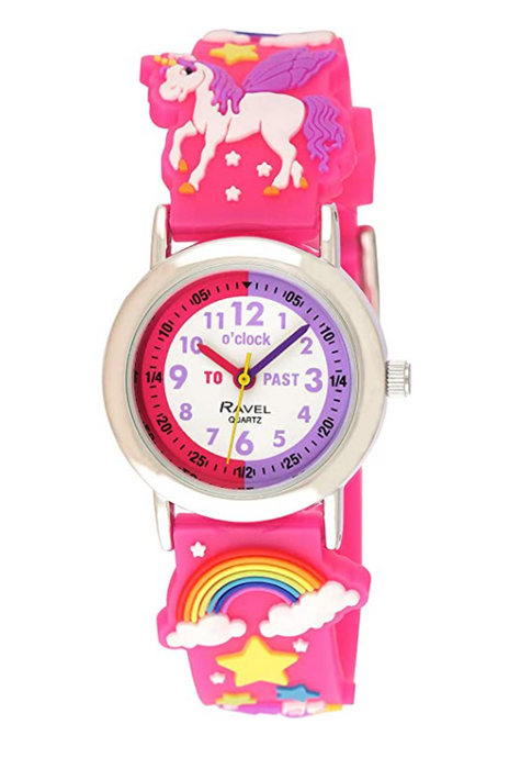 Ravel Girls Unicorn Time Teacher Watch - 3D Cartoon Design - High Quality