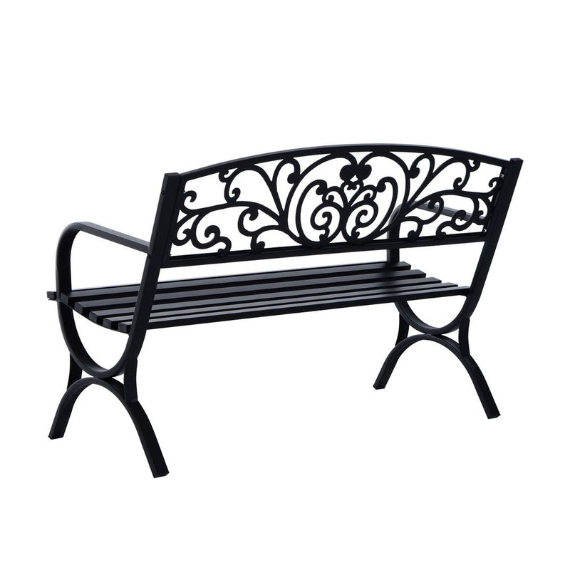 Garden Bench, Steel Black