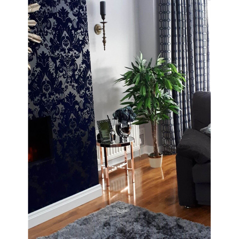 120cm Large Artificial Mango Tree Plant: High-Quality & Stylish - Metal Planter Included!