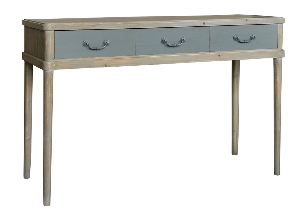 Stunning 120CM Wooden 3 Drawer Hall Table - Hand Finished, Quality Guaranteed!