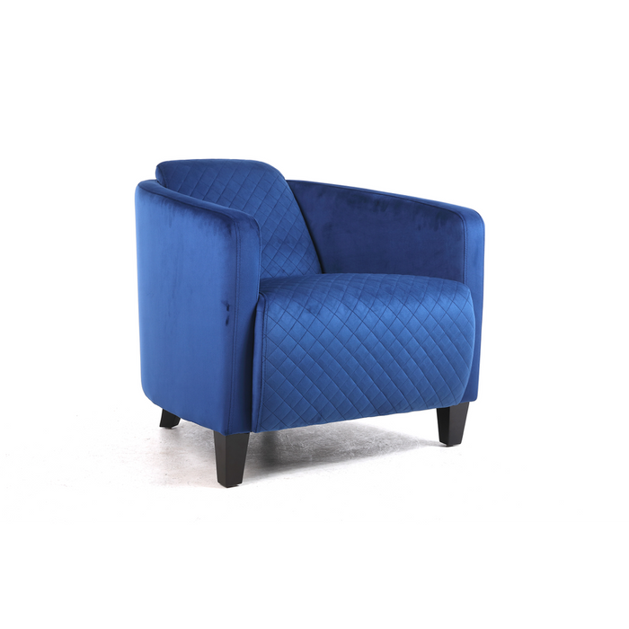 Premium 86cm Velvet Armchair - Blue Color, Modern Design, High Quality