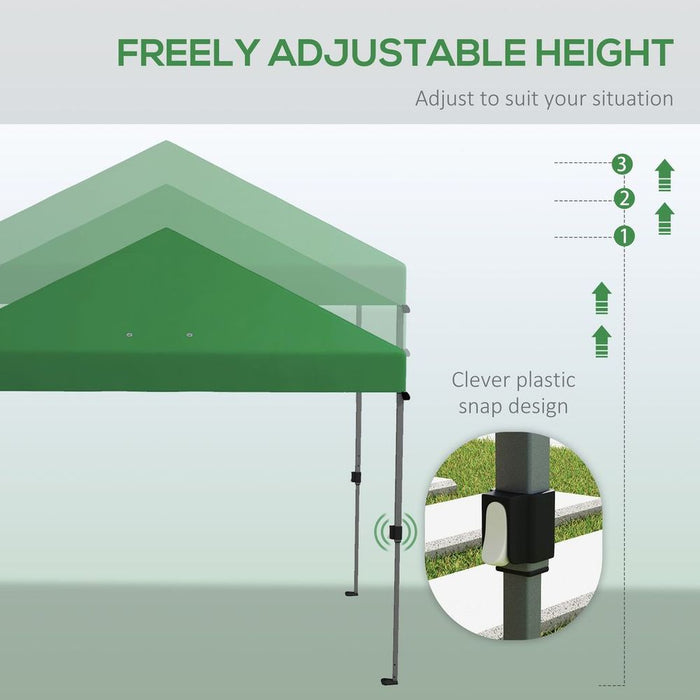 Outsunny 3x3(m) Pop Up Gazebo, Instant Shelter, Green