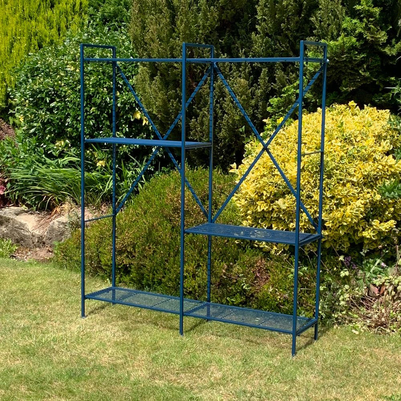 Premium Blue Metal Shelf Unit - Strong & Stylish, Easy Assembly