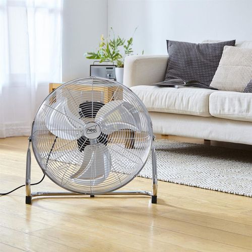 Neo High Velocity Chrome Metal Floor Freestanding Fan � 20 Inch