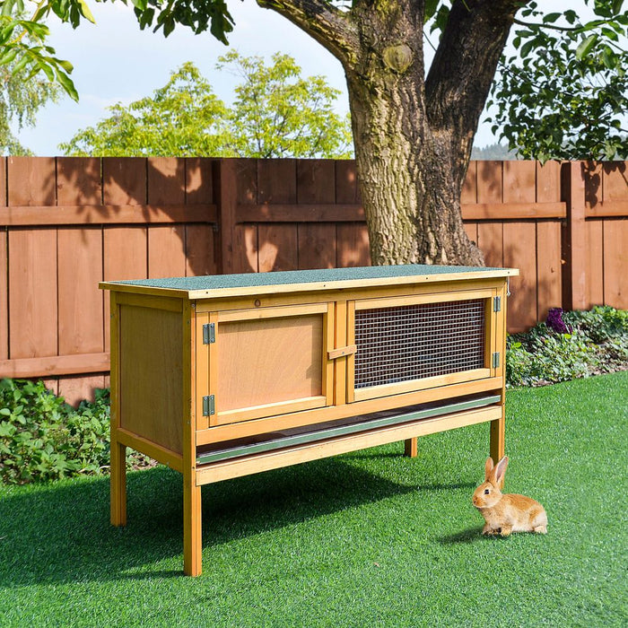 Premium Wooden Rabbit Hutch | Outdoor Small Animal House | Hinged Top | Best Quality